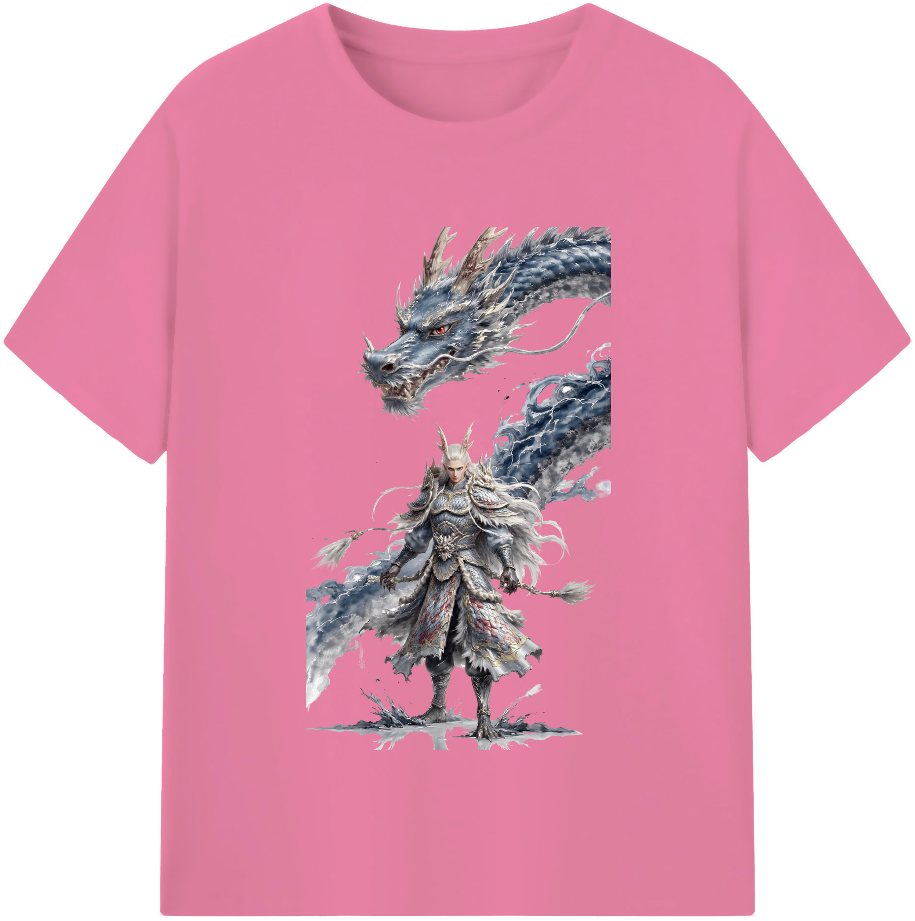 （画像用） Ne Zha 2 ナタ 魔童の大暴れ 綿100％半袖Tシャツ（フロントプリント）